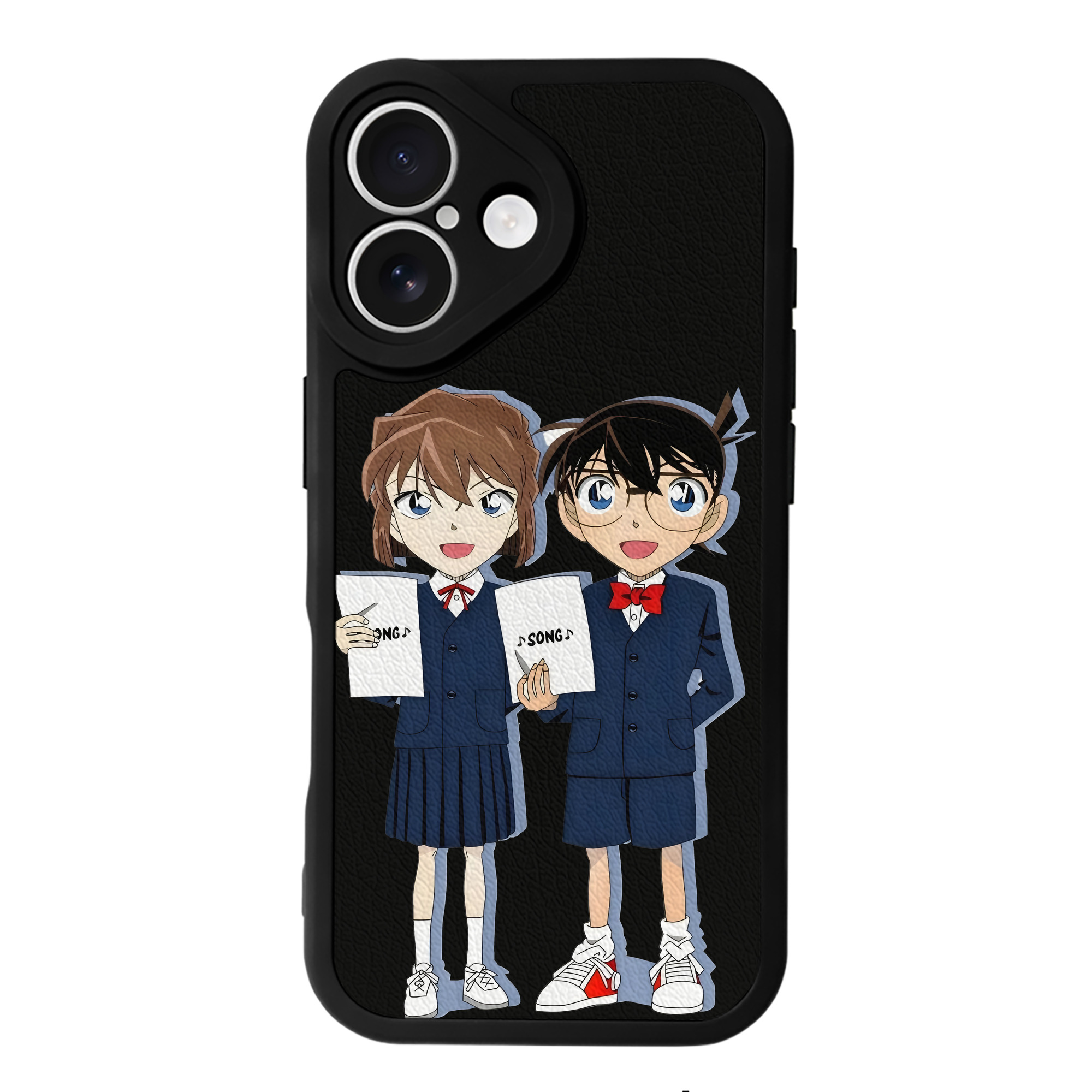 （画像用） 名探偵コナン 灰原 哀 はいばら あい Detective Conan Anita Hailey、Vi Graythorn Haibara Ai 【iPhone 16シリーズ対応】シリコンスマホケース（レザー調） 材質：シリコン